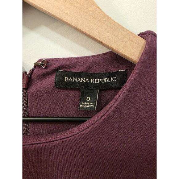 Banana Republic Purple Sheath Dress with Flutter Sleeves - Picture 4 of 8